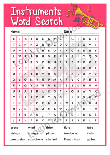Instruments Word Search