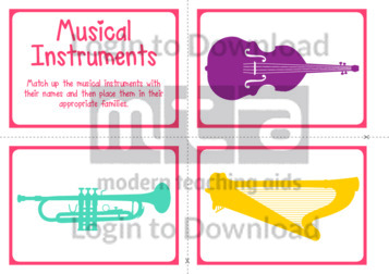 Musical Instruments Match-Up Cards