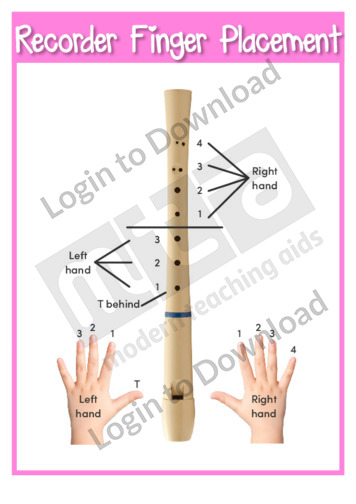 Recorder Finger Placement