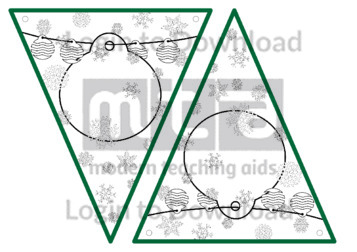 Christmas Bunting: Baubles (B&W)