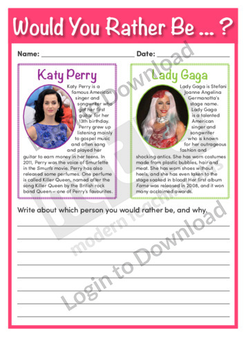 Would You Rather Be Katy Perry or Lady Gaga?