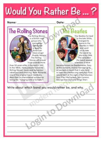 Would You Rather Be the Rolling Stones or the Beatles?