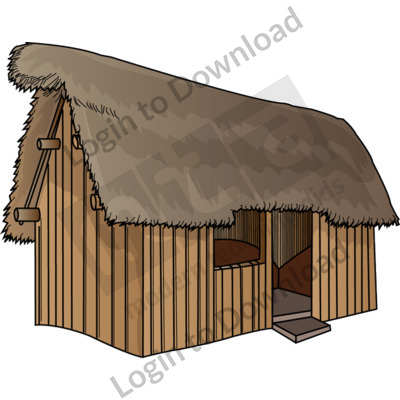 Anglo-Saxon thatched house