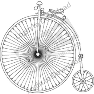Victorian bicycle B&W