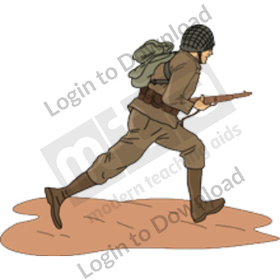 Soldier running