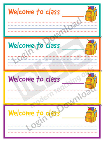 Welcome To Class Desk Strip