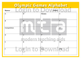 Olympic Games Alphabet