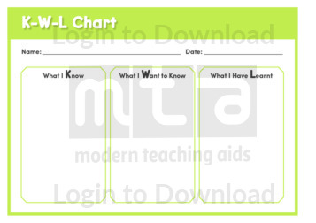 K-W-L Chart Graphic Organiser