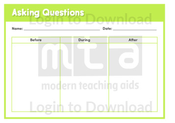 Asking Questions Graphic Organiser