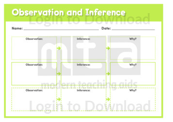Observation and Inference Graphic Organiser