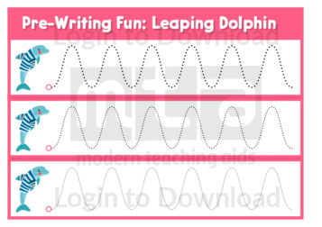 Pre-Writing Fun: Leaping Dolphin