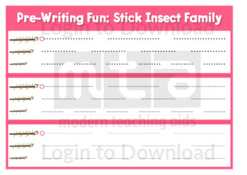 Pre-Writing Fun: Stick Insect Family